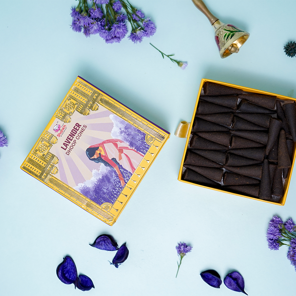 Kashi Puja Dhoop Cones - Lavendar