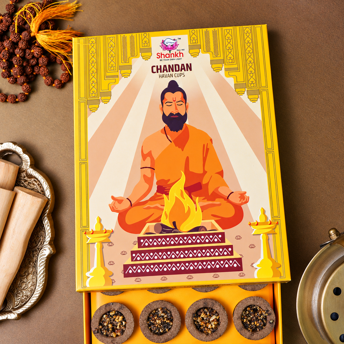 Kashi Puja Sambrani Cups Sandlewood