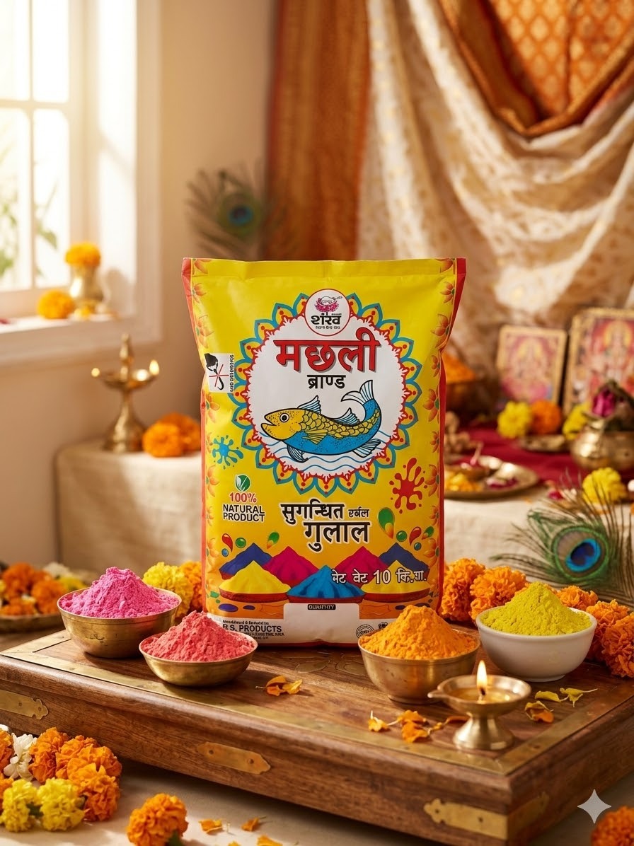 Machhali Brand (Scented Gulal)