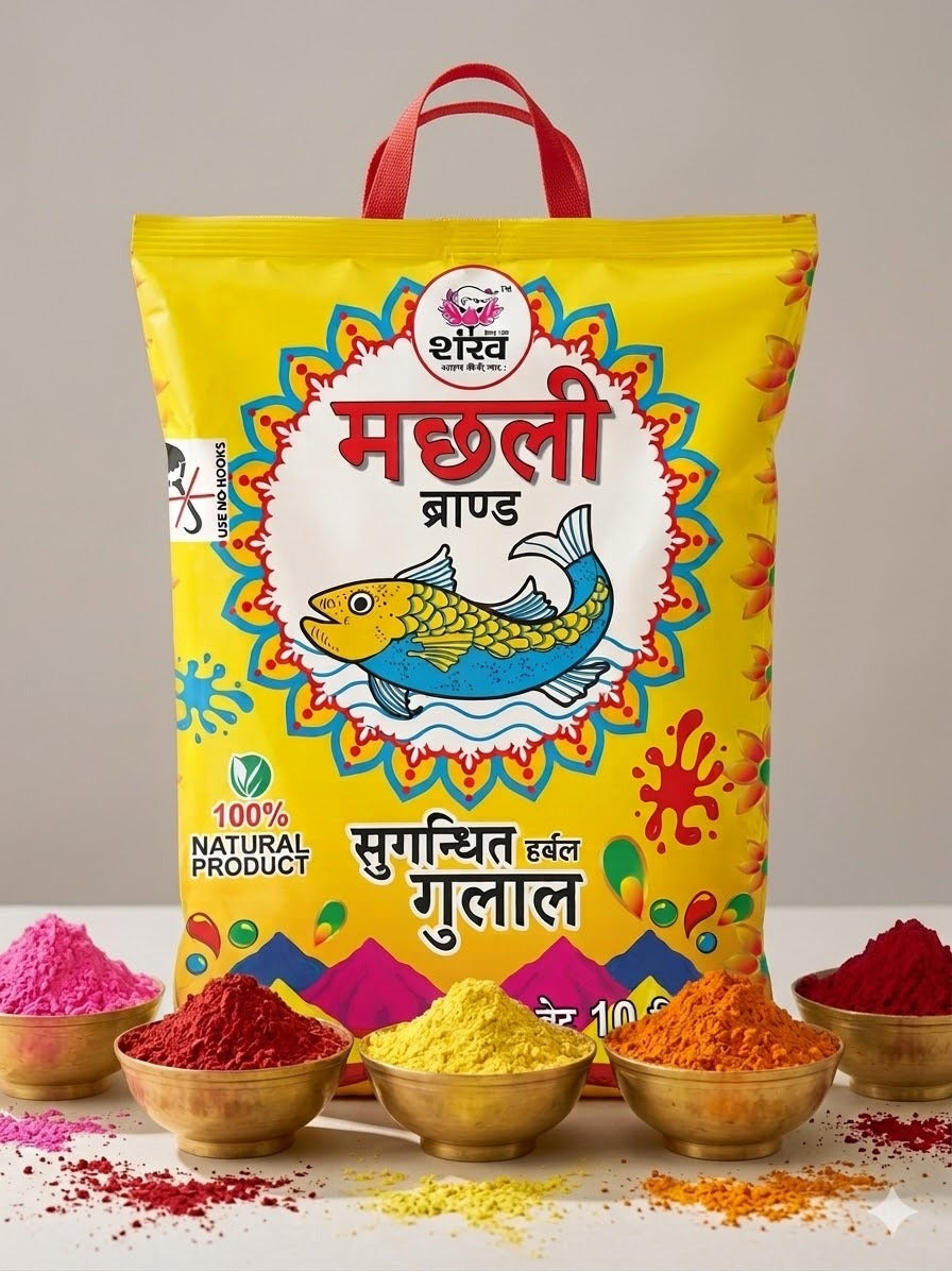 Machhali Brand (Scented Gulal)