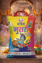 Colorful packaging of Murari Guggul with a traditional setting in the background