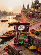 Scented Classic Gulal packet with a temple and river background