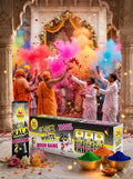 Shahnaz Gora Kala Rooh Rang with people celebrating Holi in the background