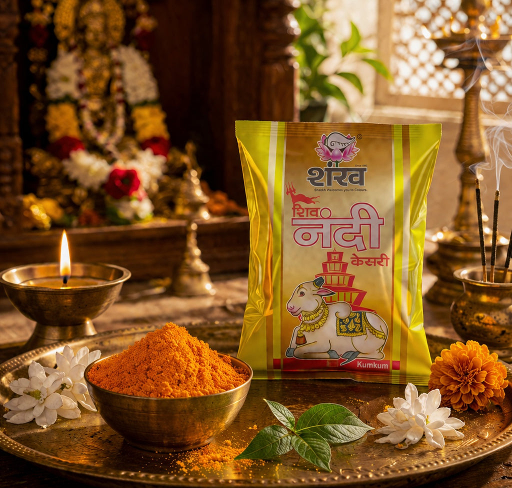 Packaged product with a cow illustration on a decorative tray with flowers and candles.