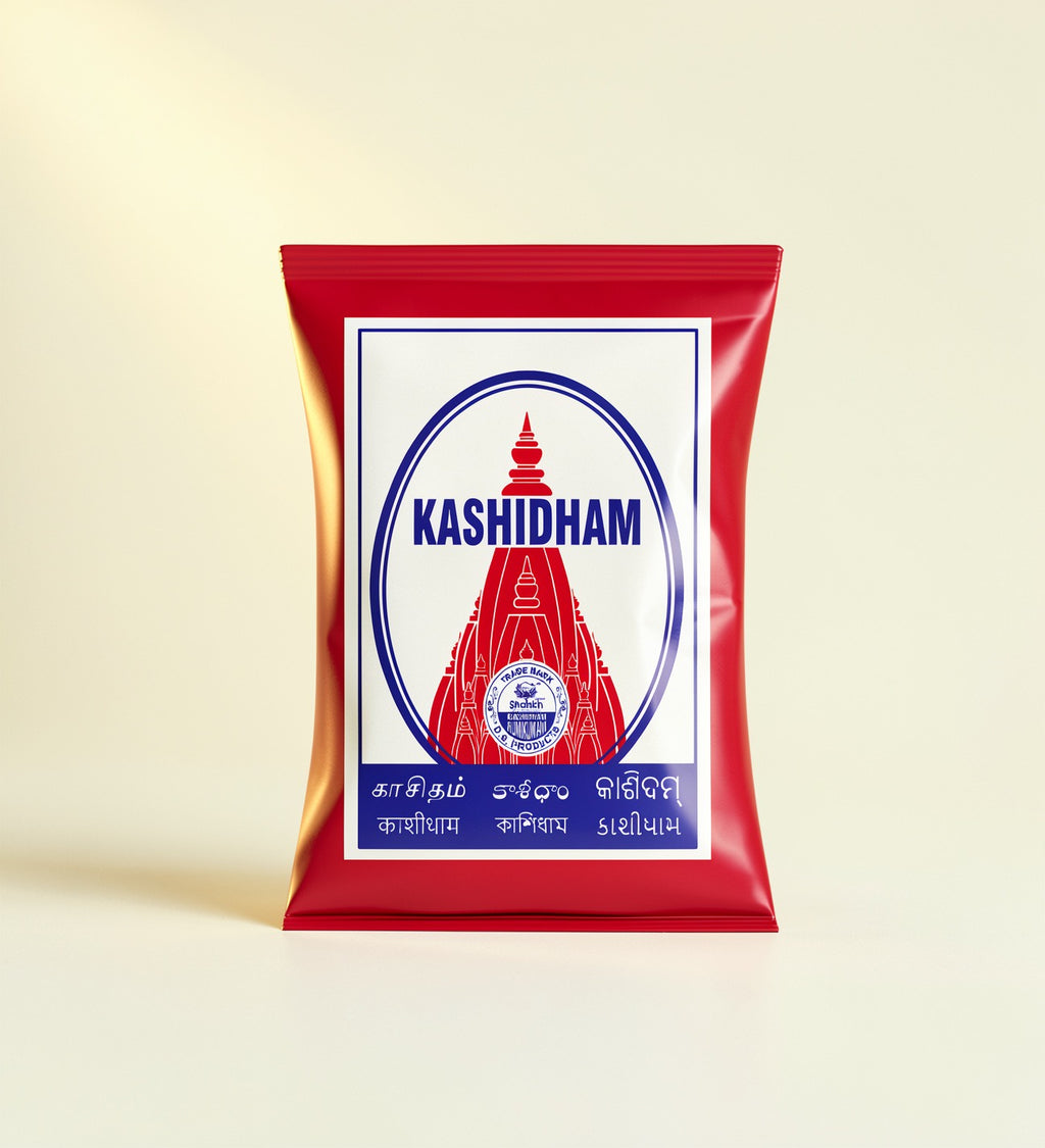 Kashidham packaging on a beige background