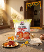 Packaged product with decorative elements on a traditional setting