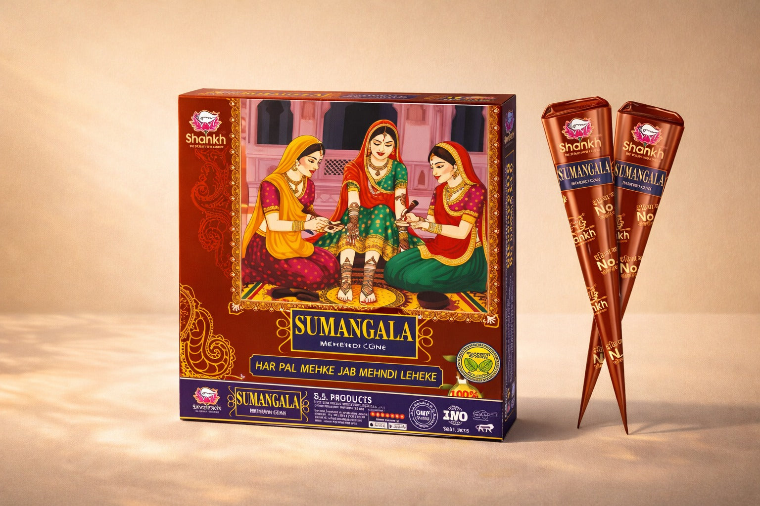 Sumangala incense sticks packaging with three sticks displayed on a beige background
