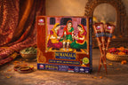 Sumangala product packaging with traditional design and two wooden sticks on a decorative background.