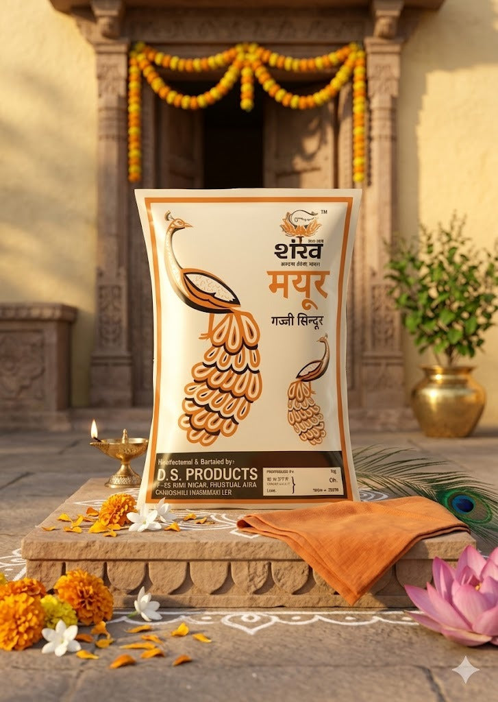 D.S. Products packaging with decorative elements on a traditional setting