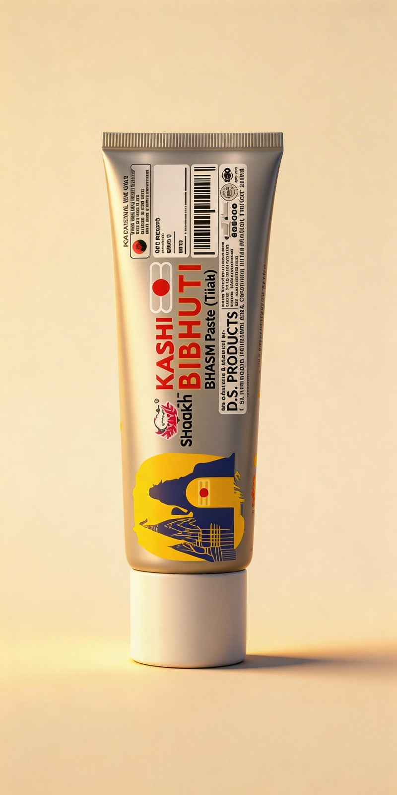 Kashi Shiksh Bihuti paste tube on a beige background